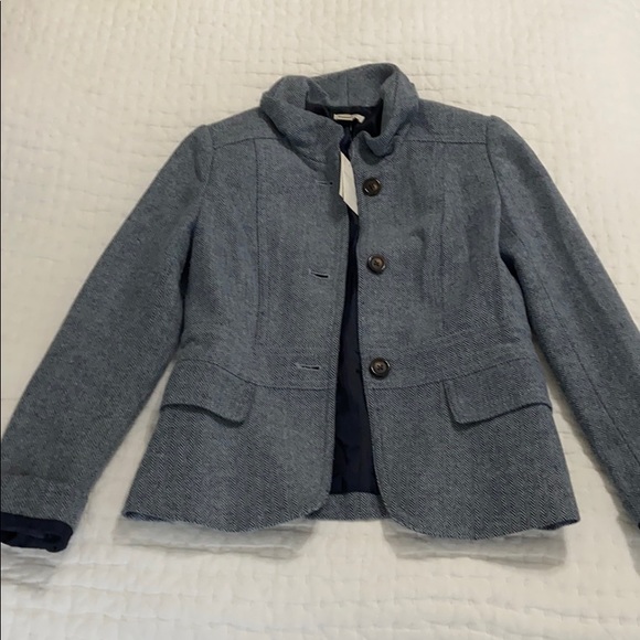 NWT J. Crew Navy Wool Blend Blazer size 0 - Picture 8 of 8